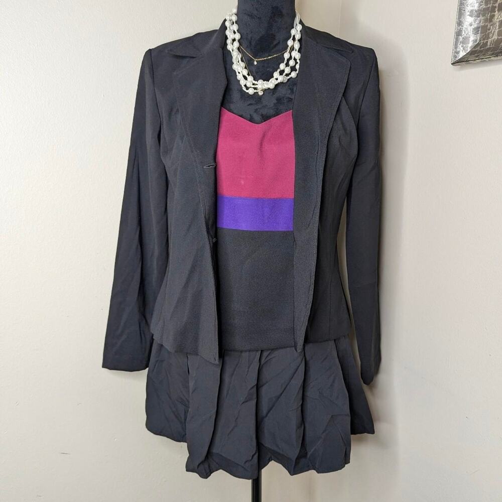 Black matching blazer and cami size 7/8